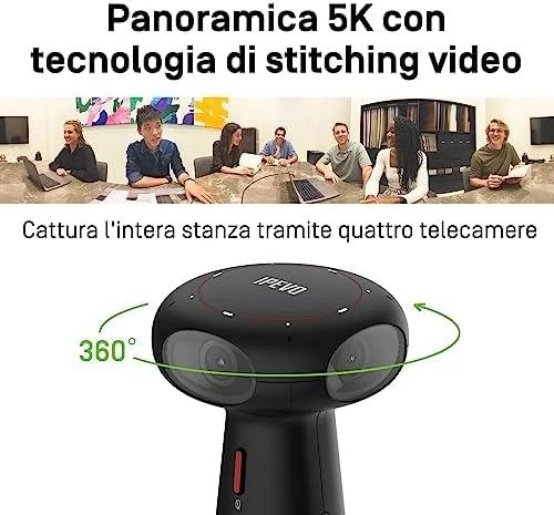 Internetinė kamera Ipevo TOTEM 360 4K su mikrofonu Juodas (5-906-2-08-00)