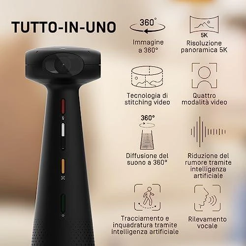 Internetinė kamera Ipevo TOTEM 360 4K su mikrofonu Juodas (5-906-2-08-00)
