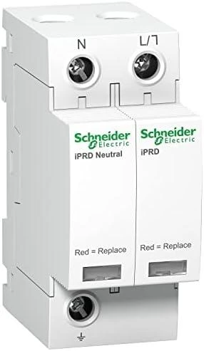 „Schneider“ viršįtampio iškroviklis C 1P+N 20kA 1,1kV 350V iPRD-20-20kA-350V-1PN (A9L20500)