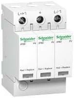 Schneider Electric viršįtampio ribotuvai PV iPRD-DC40r-T2-3-1000 3 polių Type2 / C 65 kA su kontaktu A9L40281