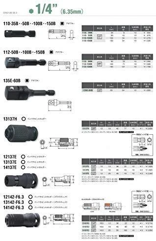 Prailgintas smūginių antgalių adapteris 1/2"-1/4" KOKEN