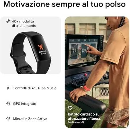 Išmanioji apyrankė Fitbit Charge 6, Juodos spalvos