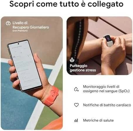 Išmanusis laikrodis Fitbit "Activity tracker Charge 6" Spalva: koralų/šampano (GA05184-EU)