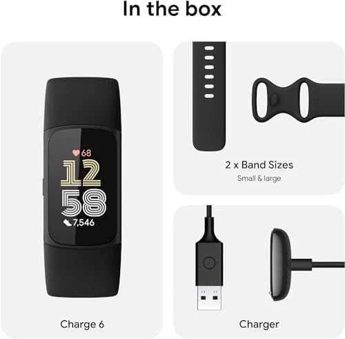 Išmanioji apyrankė Fitbit Charge 6, Juodos spalvos