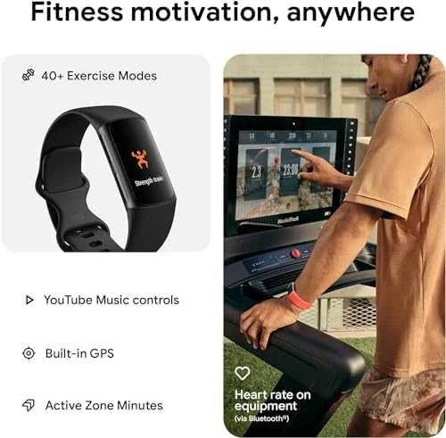 Išmanioji apyrankė Fitbit Charge 6, Juodos spalvos