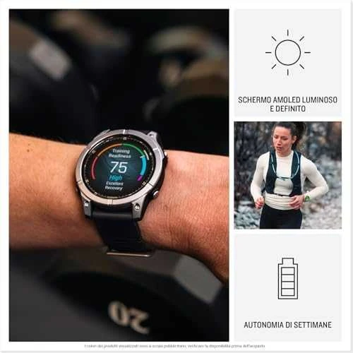 Išmanusis laikrodis Garmin Fenix E,47mm,  Nerūdijančio plieno korpusa su juodos spalvos silikoniniu dirželiu