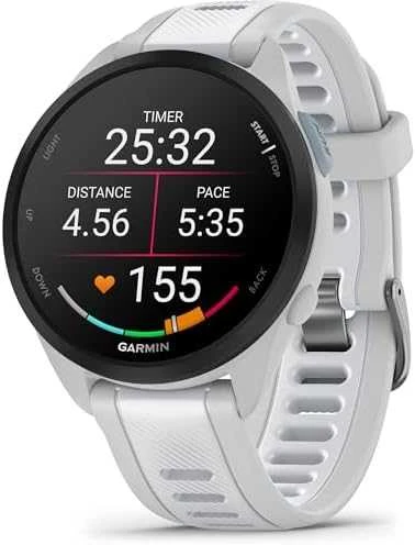 Išmanusis laikrodis Garmin Forerunner® 165 Music, Pilkšvos / baltojo akmens spalvos