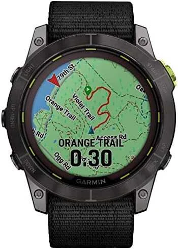 Išmanusis laikrodis Garmin Enduro 2, Anglies spalvos korpusas su juodu nailoniniu dirželiu „UltraFit“