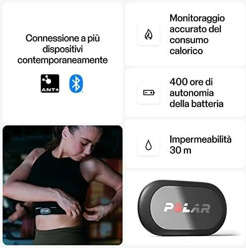Širdies ritmo matavimo diržas Polar H9, Juodos spalvos, XS-S