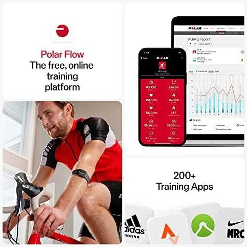 Širdies ritmą matuojantis diržas Polar Verity Sense, M-XXL dydis, Juodos spalvos