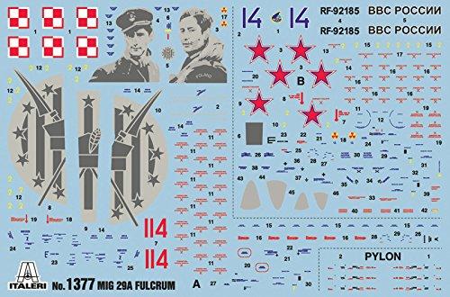 Italeri MiG-29A Fulcrum 1/72 lėktuvo surinkimo rinkinys 1377