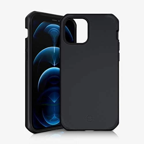Dėklas ITSKINS Spectrum Solid Apple iPhone 12 Pro Max paprastas juodas