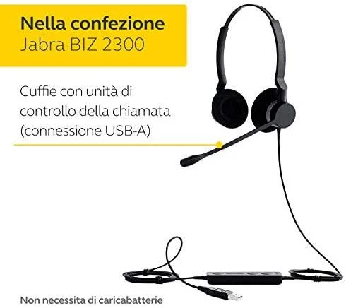 Ausinės Jabra Biz 2300 USB Duo tipas: 82 E-STD, Juodos spalvos
