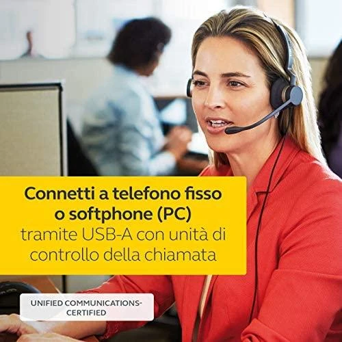 Ausinės Jabra Biz 2300 USB Duo tipas: 82 E-STD, Juodos spalvos