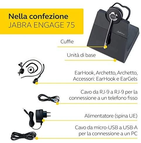 Jabra Engage 75, juodas