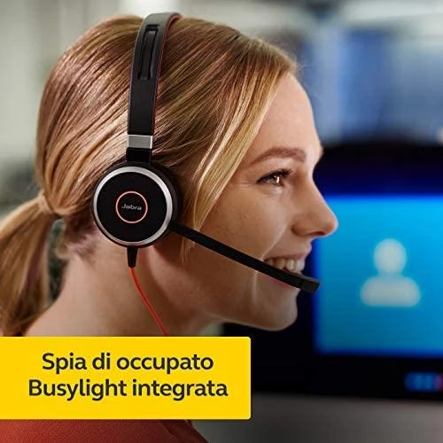 Ausinės Grandstream JABRA EVOLVE 40 MS Stereo USB su lankeliu ant galvos triukšmo slopinimas USB jungtis su užtildymo mygtuku ir garsumo valdymu ant laido