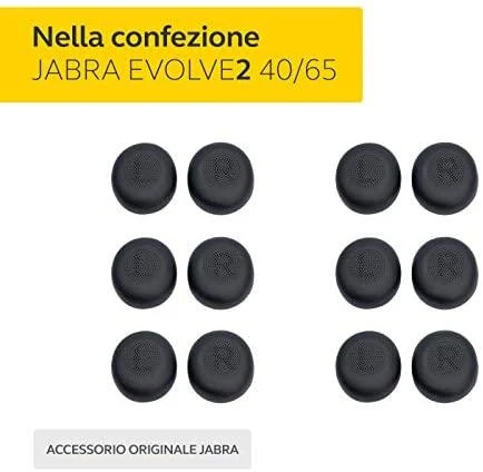 Ausų pagalvėlės JABRA Evolve2 40/65, 3 poros, Juodos spalvos