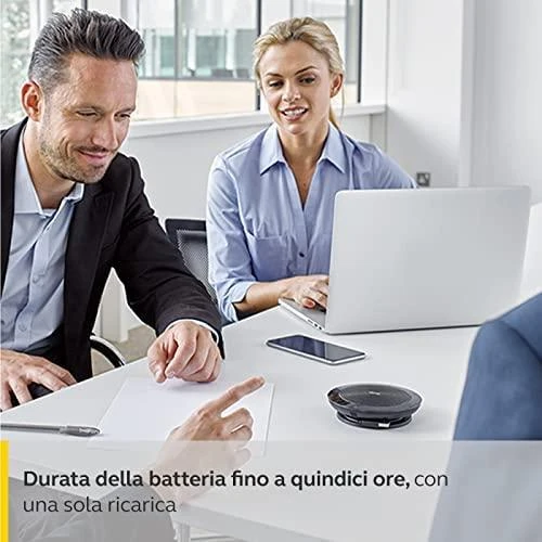 JABRA SPEAK 510 garsiakalbis, skirtas UC ir amp; BT USB konferencijos sprendimas 360 laipsnių mikrofono prijungimo ir atkūrimo nutildymo ir garsumo mygtukas
