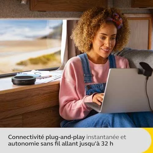 Jabra Speak2 75 UC Link 380c Belaidis Konferencinis garsiakalbis, Bluetooth, USB-C, Dark Pilkas