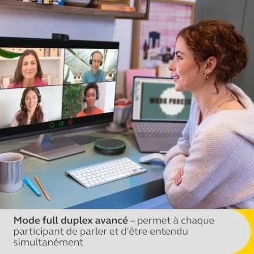 Jabra Speak2 75 UC Link 380c Belaidis Konferencinis garsiakalbis, Bluetooth, USB-C, Dark Pilkas