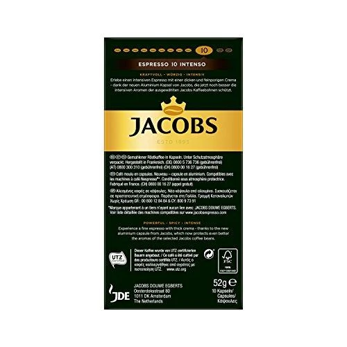 Kavos kapsulės JACOBS Espresso 10 Intenso, 52g