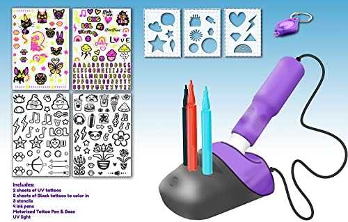 JAKKS PACIFIC TATTOO MACHINE su trafaretais