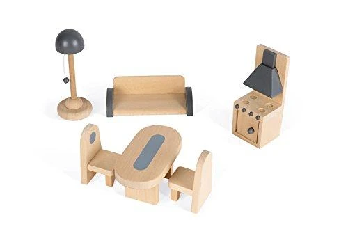 JANOD medinis lėlių namas su baldais MADEMOISELLE DOLL`S HOUSE