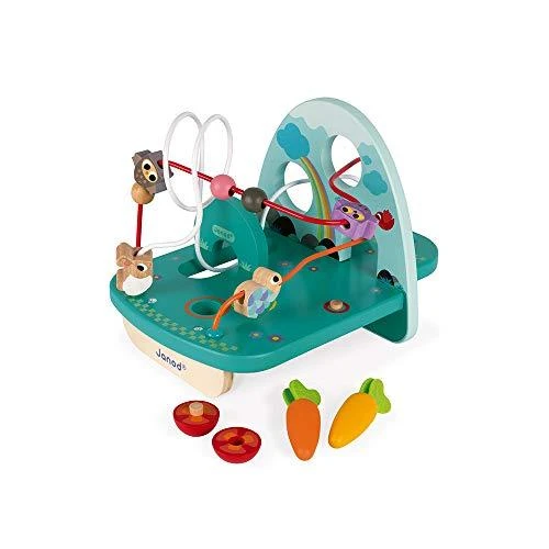 JANOD medinis ergoterapinis žaislas su kilpomis RABBIT & CO