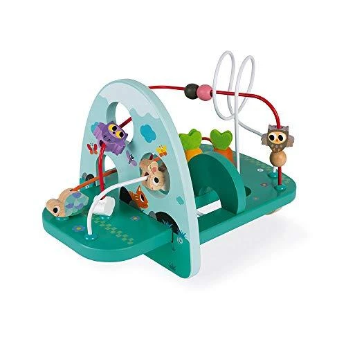 JANOD medinis ergoterapinis žaislas su kilpomis RABBIT & CO