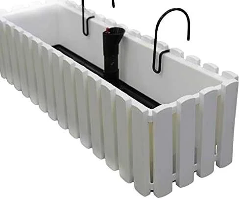 Prosperplast Balkono dėžė su laistymu baltas 60 cm Boardee | Prosperplast