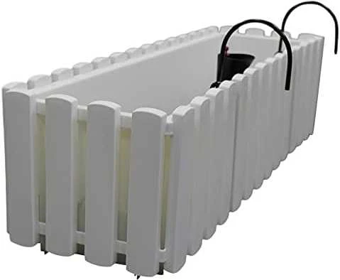 Prosperplast Balkono dėžė su laistymu baltas 60 cm Boardee | Prosperplast