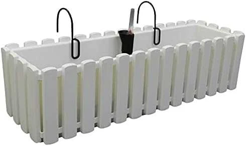 Prosperplast Balkono dėžė su laistymu baltas 60 cm Boardee | Prosperplast