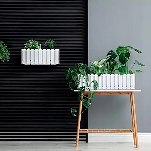 Gėlių vazonas Prosperplast Boardee Fencycase DDEF600-S449, baltas