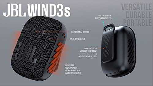 JBL Wind3S nešiojama kolonėlė, Juodos spalvos