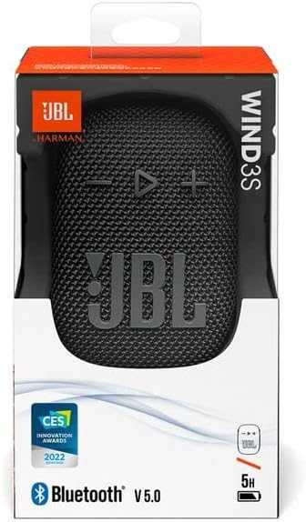 JBL Wind3S nešiojama kolonėlė, Juodos spalvos