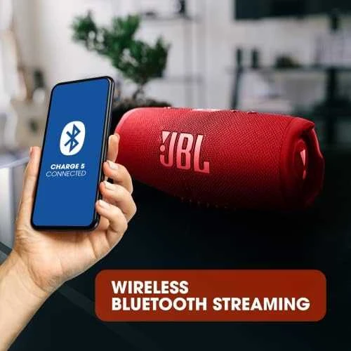 JBL Charge 5 nešiojama kolonėlė, Raudonos spalvos