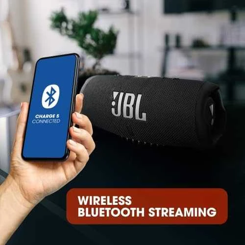 JBL Charge 5 nešiojama kolonėlė, Juoda