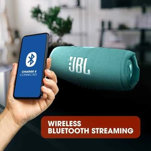 JBL Charge 5 nešiojama kolonėlė, Žalsvai mėlynos spalvos