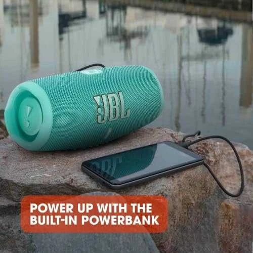 JBL Charge 5 nešiojama kolonėlė, Žalsvai mėlynos spalvos