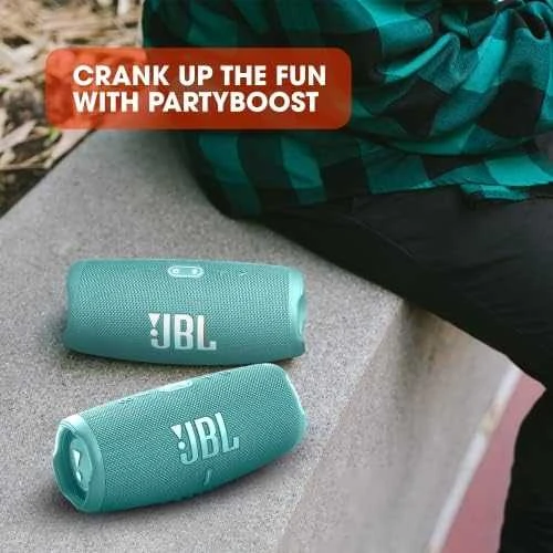 JBL Charge 5 nešiojama kolonėlė, Žalsvai mėlynos spalvos