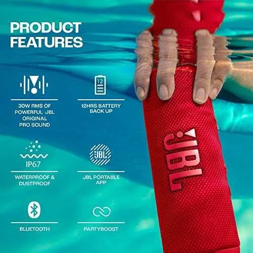 JBL Flip 6 Nešiojama vandeniui atspari kolonėlė - raudona
