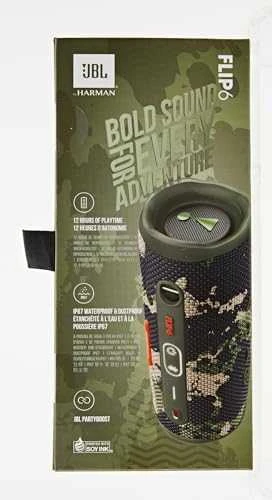 JBL Flip 6 Nešiojama vandeniui atspari kolonėlė - kamufliažinė