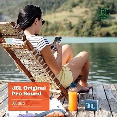 Nešiojama kolonėlė JBL Go 3 Eco, Šviesiai mėlynos spalvos