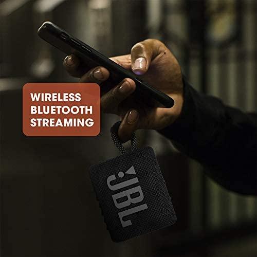 JBL GO 3 nešiojama kolonėlė, Atspari vandeniui, Juoda