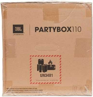 JBL Partybox 110 nešiojama kolonėlė, Juodos spalvos