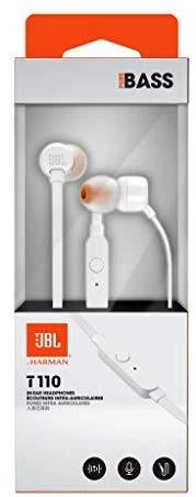 Ausinės JBL TUNE T110 Pure Bass Sound baltos | Varle.lt