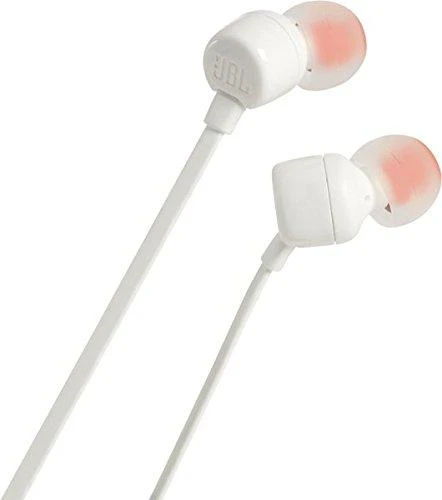 Ausinės JBL TUNE T110 Pure Bass Sound baltos