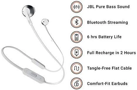 Ausinės JBL TUNE 205BT sidabrinis