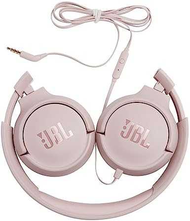 Lengvos ir patogios Ausinės JBL Tune 500 Pure Bass sound su mikrofonu rožinės