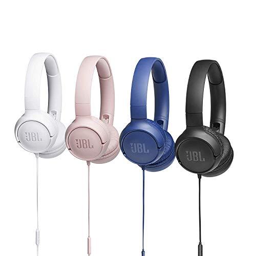 Lengvos ir patogios Ausinės JBL Tune 500 Pure Bass sound su mikrofonu rožinės